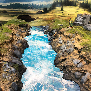 Narrow White Water River Mat