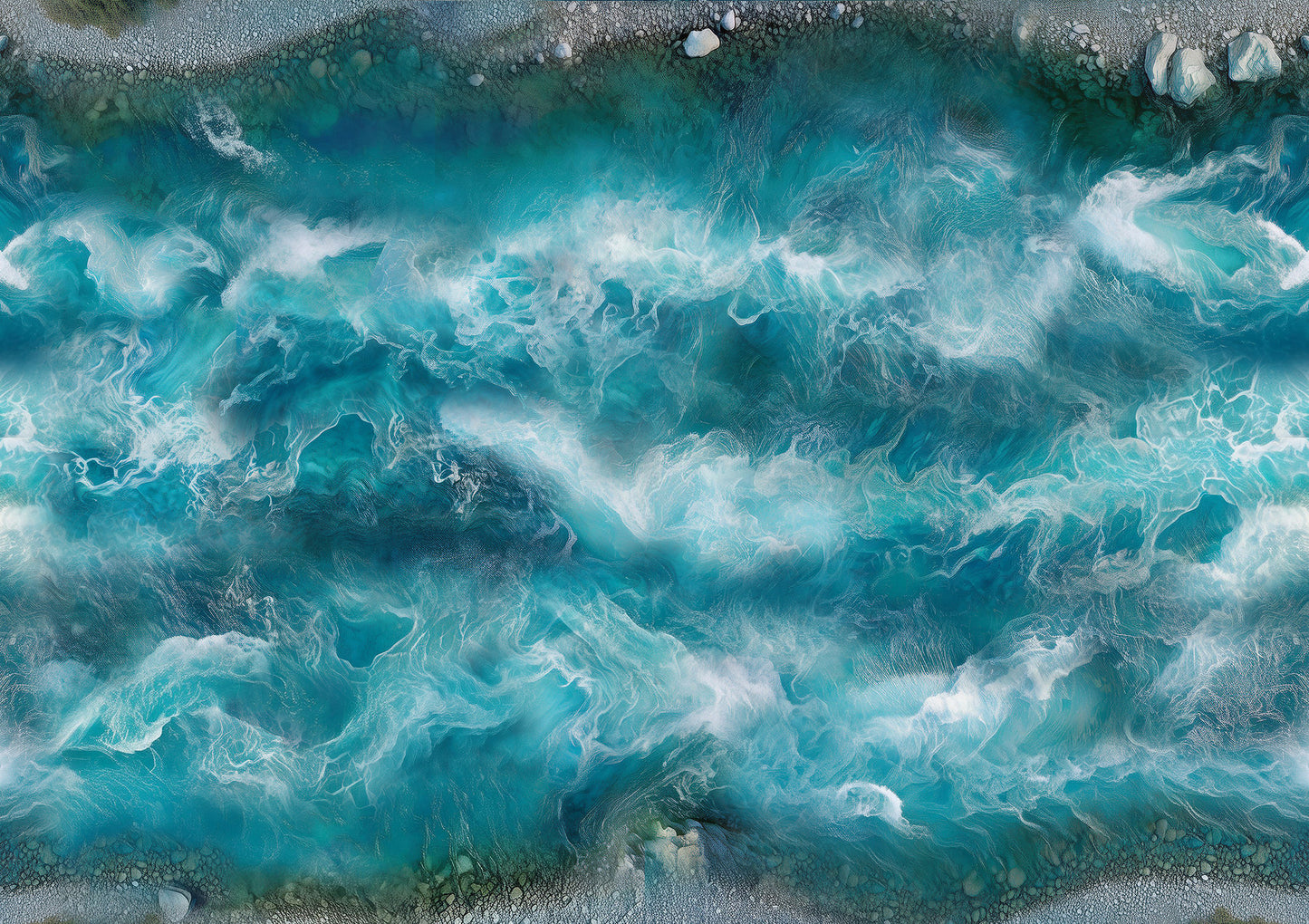 Wide White Water River Mat