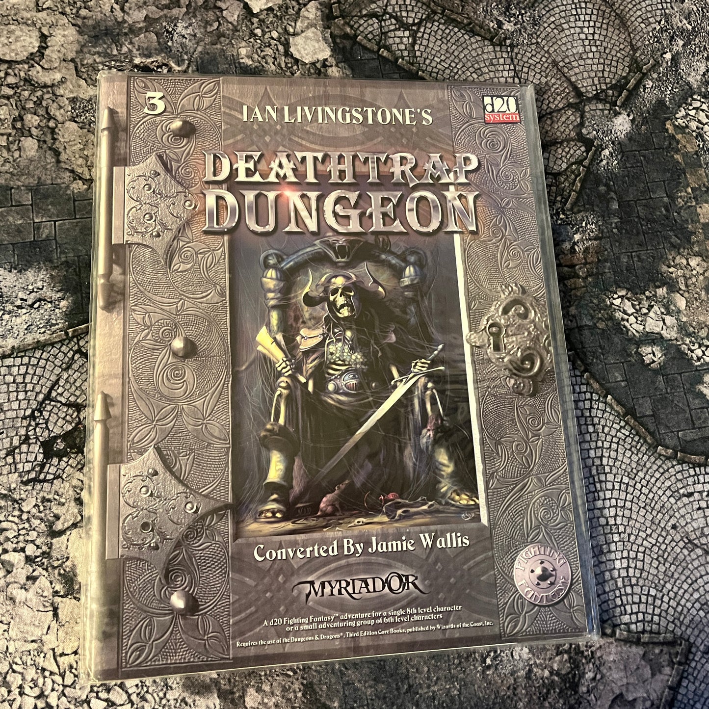 Ian Livingston's Deathtrap Dungeon D20 - Paperback, by Jamie Wallis